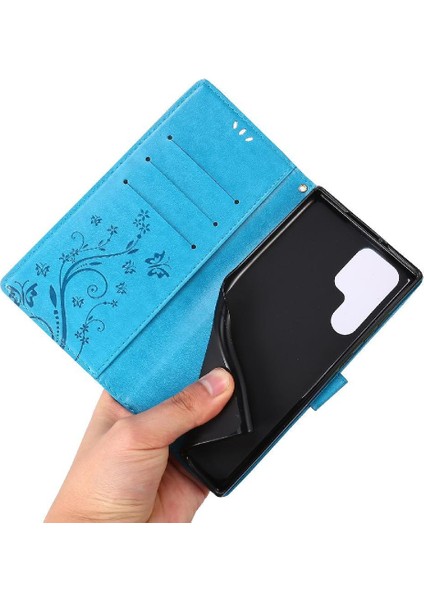 Samsung Galaxy S24 Ultra Kart Tutucu Kickstand Pu Deri Için Filp Durumda (Yurt Dışından) modelleri
