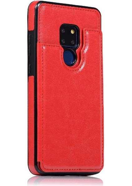 Cüzdan Kılıf Huawei Mate 20 Kart Yuvaları Için Kickstand Pu Deri Çift (Yurt Dışından)