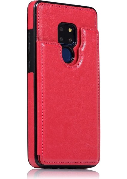 Cüzdan Kılıf Huawei Mate 20 Kart Yuvaları Için Kickstand Pu Deri Çift (Yurt Dışından)