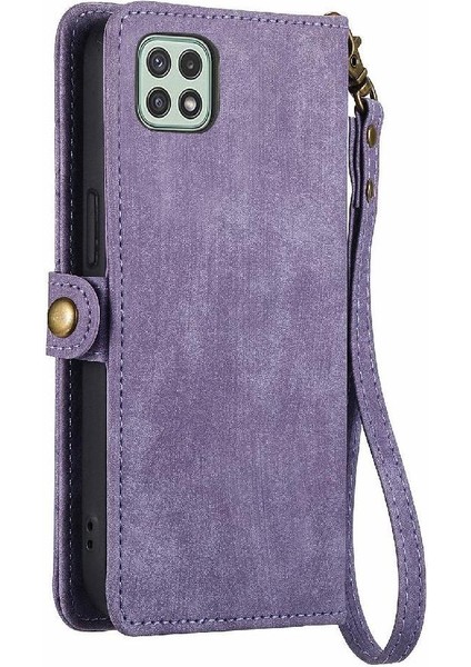 Samsung Galaxy A22 5g Için Flip Case Darbeye Basit Iş Cüzdan (Yurt Dışından) modelleri