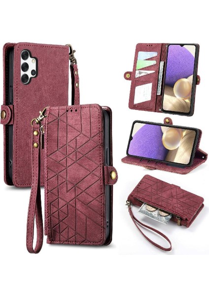 Samsung Galaxy A32 5g Için Flip Case Deri Kılıf Darbeye Cüzdan Flip (Yurt Dışından)