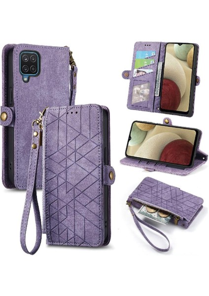 Samsung Galaxy A12 5g Için Flip Case Basit Iş Deri Kılıf Flip (Yurt Dışından)