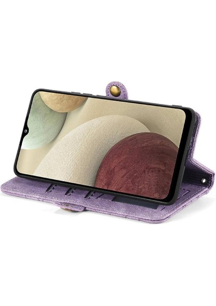 Samsung Galaxy A12 5g Için Flip Case Basit Iş Deri Kılıf Flip (Yurt Dışından)