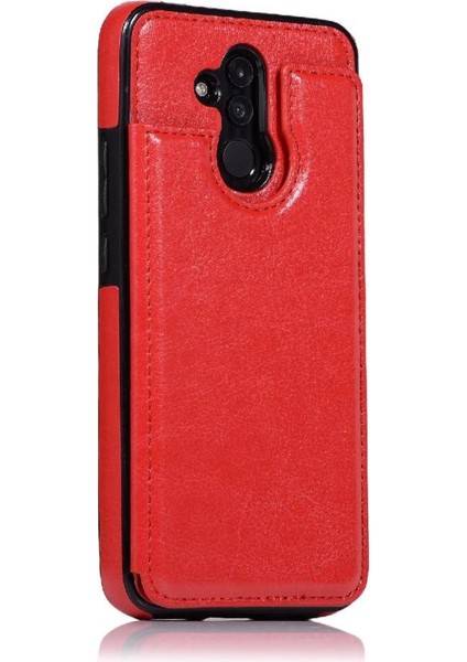 Cüzdan Kılıf Huawei Mate 20 Lite Için Kickstand Pu Deri Kart Yuvaları Çift (Yurt Dışından)