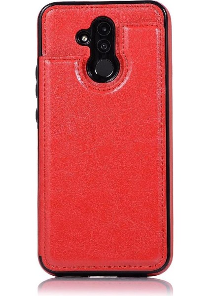 Cüzdan Kılıf Huawei Mate 20 Lite Için Kickstand Pu Deri Kart Yuvaları Çift (Yurt Dışından)