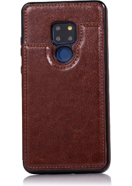 Cüzdan Kılıf Huawei Mate 20 Kart Yuvaları Için Kickstand Pu Deri Çift (Yurt Dışından)