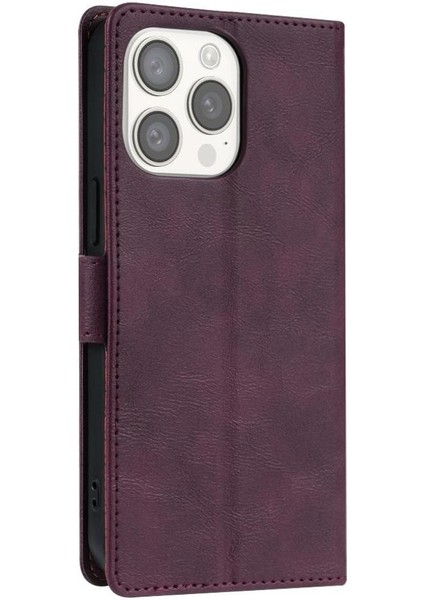 Iphone 12 Için Flip Case Pro Max Manyetik Kapatma Kart Yuvaları Yan Cep (Yurt Dışından)