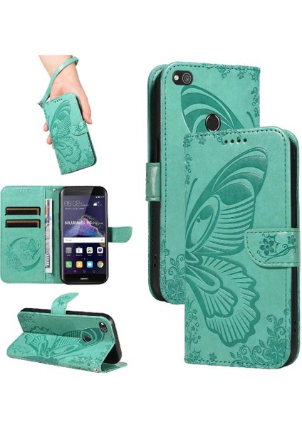 Kredi Kartı Yuvası İle Huawei P8 Lite Için Flip Case Deri (Yurt Dışından)
