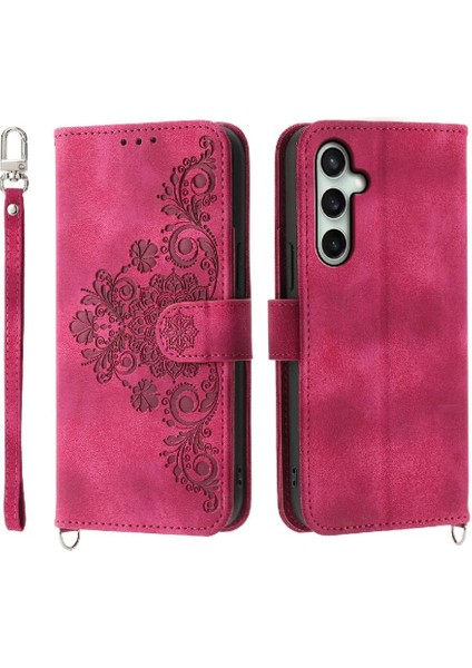 Samsung Galaxy S24 Fe Çoklu Kredi Kartı Yuvaları Için Flip Case Kabartmalı (Yurt Dışından) modelleri