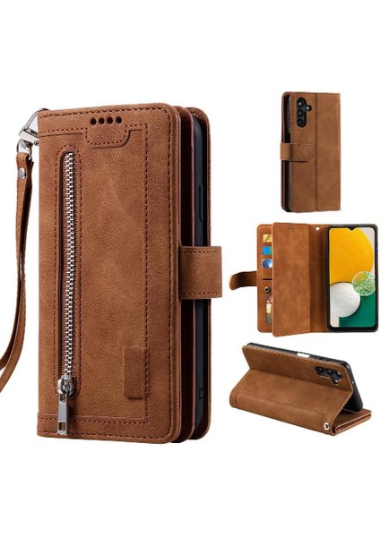 Samsung Galaxy A14 4g Için Flip Case/5g Pu Deri Cüzdan Kordon 9 Kart (Yurt Dışından)