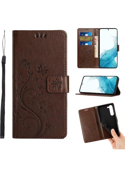 Samsung Galaxy S23 Için Kickstand Durumda Kart Tutucu Manyetik Kapatma Pu (Yurt Dışından)