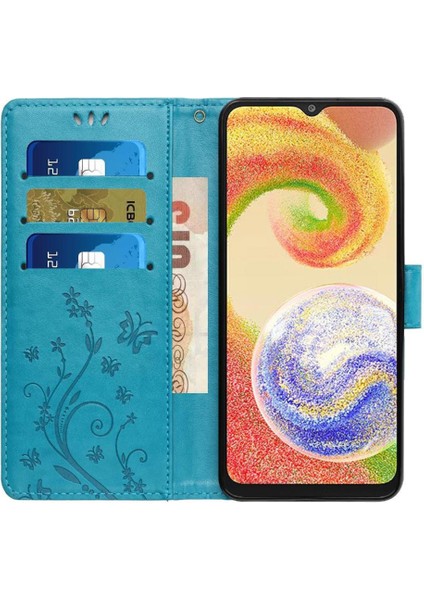 Samsung Galaxy A05 Için Filp Durumda Manyetik Kapatma Kart Tutucu Pu Deri (Yurt Dışından)