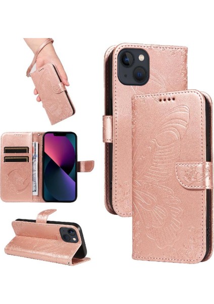 Kredi Kartı Yuvası İle Iphone 13 Mini Deri Için Flip Case (Yurt Dışından)