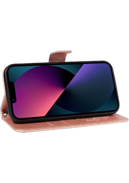 Kredi Kartı Yuvası İle Iphone 13 Mini Deri Için Flip Case (Yurt Dışından)