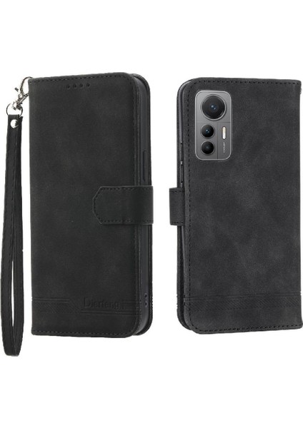 Xiaomi 12 Pro Manyetik Kapatma Bileklik Kart Yuvaları Premium Için Flip Case (Yurt Dışından)