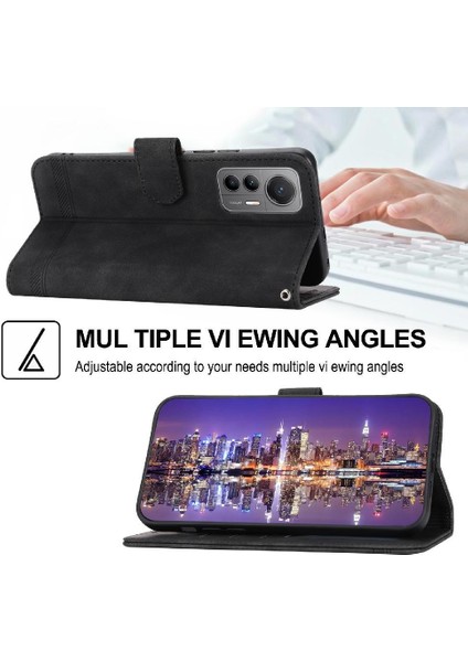 Xiaomi 12 Pro Manyetik Kapatma Bileklik Kart Yuvaları Premium Için Flip Case (Yurt Dışından)