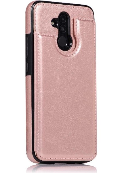 Cüzdan Kılıf Huawei Mate 20 Lite Için Kickstand Pu Deri Kart Yuvaları Çift (Yurt Dışından)