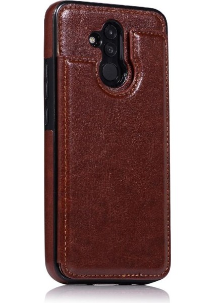 Cüzdan Kılıf Huawei Mate 20 Lite Için Kickstand Pu Deri Kart Yuvaları Çift (Yurt Dışından)