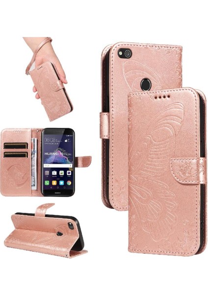 Kredi Kartı Yuvası İle Huawei P8 Lite Için Flip Case Deri (Yurt Dışından)