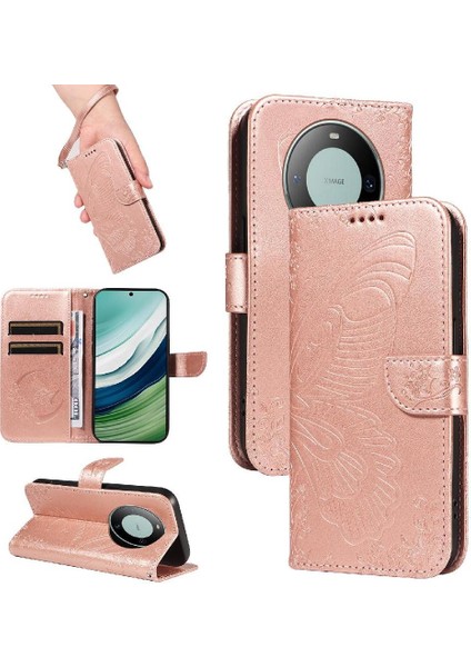 Kredi Kartı Yuvası İle Huawei Mate 60 Deri Için Flip Case (Yurt Dışından)