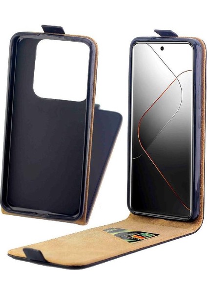 Xiaomi 14 Pro Tpu Deri Iş Tarzı Kart Yuvası Için Dikey Flip Case (Yurt Dışından) fırsatları