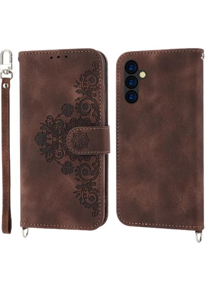 Samsung Galaxy A54 5g Kabartmalı Bileklik Çoklu Kredi Için Flip Case (Yurt Dışından)