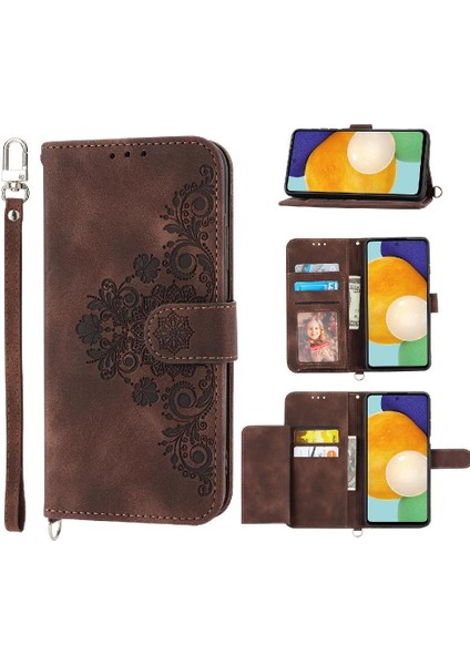 Samsung Galaxy A23 Darbeye Dayanıklı Kabartmalı Çoklu Kredi Kartı Için Flip Case (Yurt Dışından) fiyatları