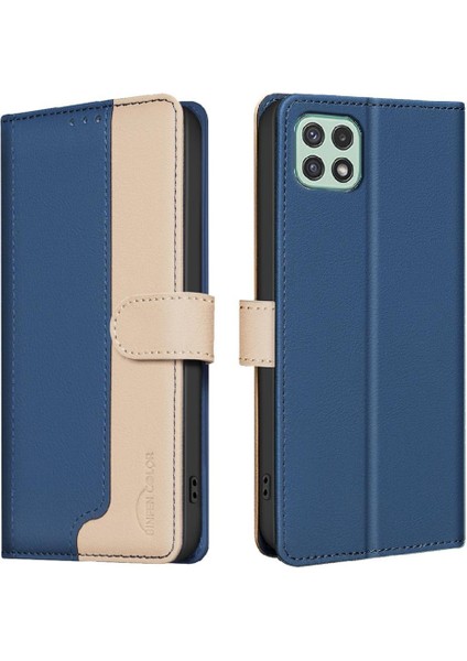 Samsung Galaxy A22 5g Için Flip Case Darbeye Tpu Iç Kabuk Rfıd Flip (Yurt Dışından)