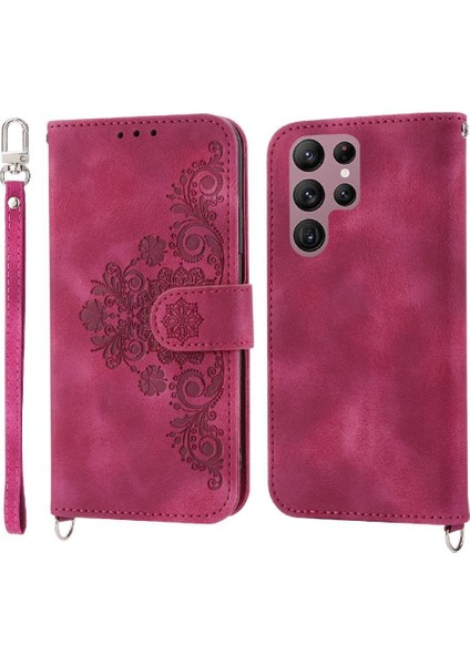 Samsung Galaxy S23 Ultra Kabartmalı Çoklu Kredi Kartı Yuvaları Için Flip Case (Yurt Dışından) fırsatları