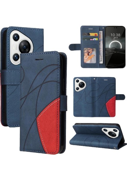 Kart Yuvası İle Huawei Pura 70 Için Flip Case Standı Flip Folio Kitap Rengi (Yurt Dışından)