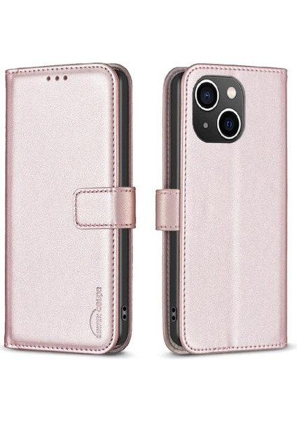 Iphone 15 Cüzdan Çok Renkli Deri Çanta Iş Yuvası Için Flip Case (Yurt Dışından)