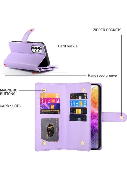 Samsung Galaxy A73 5g Için Flip Case Standı Cüzdan Çok Fonksiyonlu Kayış (Yurt Dışından) fırsatları