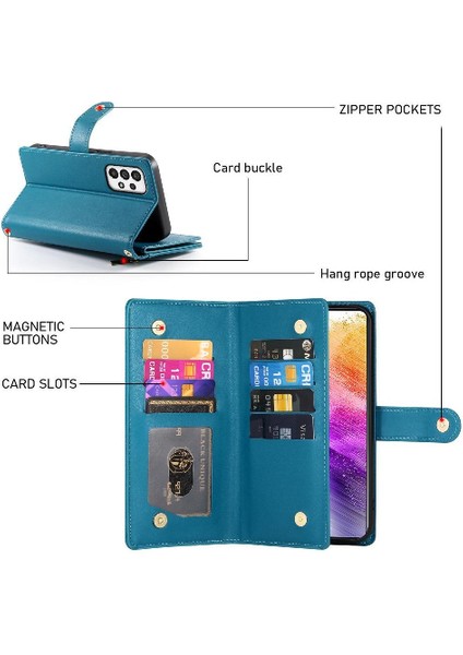 Samsung Galaxy A73 5g Için Flip Case Standı Cüzdan Çok Fonksiyonlu Kayış (Yurt Dışından) fiyatları