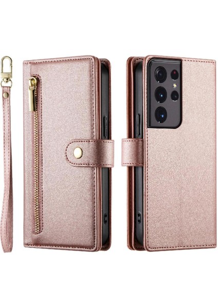 Samsung Galaxy S21 Ultra Cüzdan Iş Için Flip Case Çok Fonksiyonlu (Yurt Dışından) fırsatları
