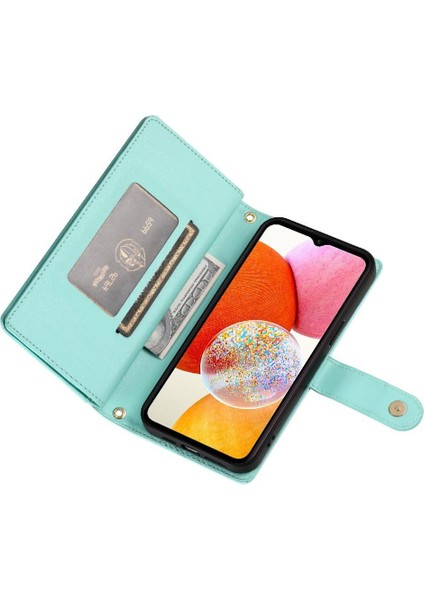 Samsung Galaxy A14 Için Flip Case 4g/5g Iş Cüzdan Standı Crossbody (Yurt Dışından)