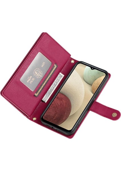 Samsung Galaxy A12 Için Flip Case/M12 Crossbody Kayış Çok Fonksiyonlu (Yurt Dışından)