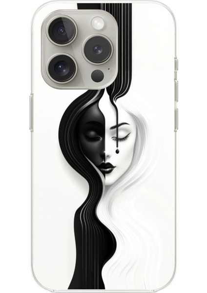 iPhone 11 Pro Uyumlu Şeffaf Kılıf Estetik Yüz 3 Tasarımlı
