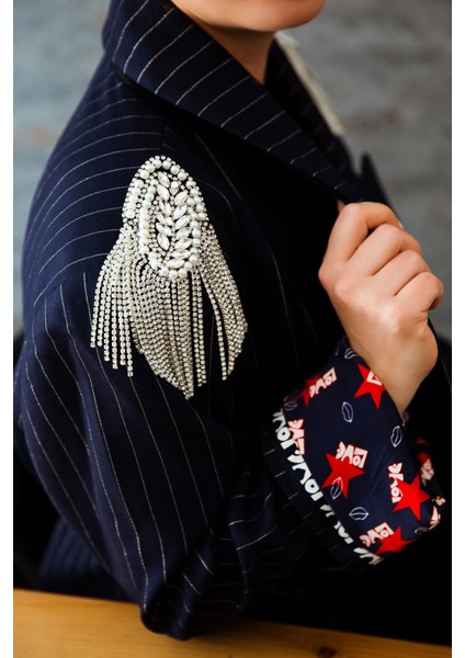 Şık Sallantılı Taş Inci Süslemeli Omuz Aksesuarı Kadın/erkek Apolet