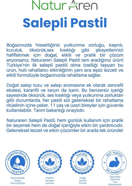 Doğal Salepli Pastil 24'lü modelleri
