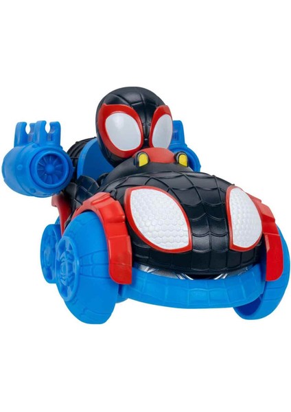 Marvel Spidey ve Inanılmaz Arkadaşları Plastik Ağ Fırlayan Araçlar Serisi Miles Morales (Spin) modelleri