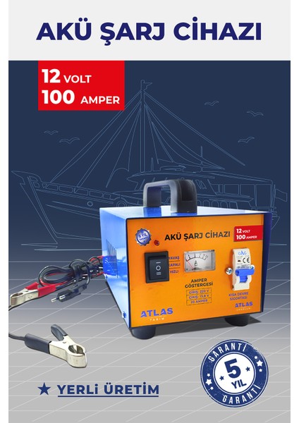 Tekne Akü Şarj Cihazı 12 Volt 100 Amper