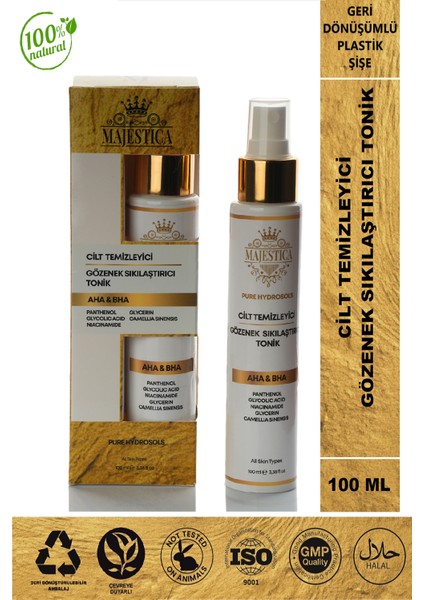 Cilt Temizleyici ve Gözenek Karşıtı Aha&Bha Tonik 100 ml
