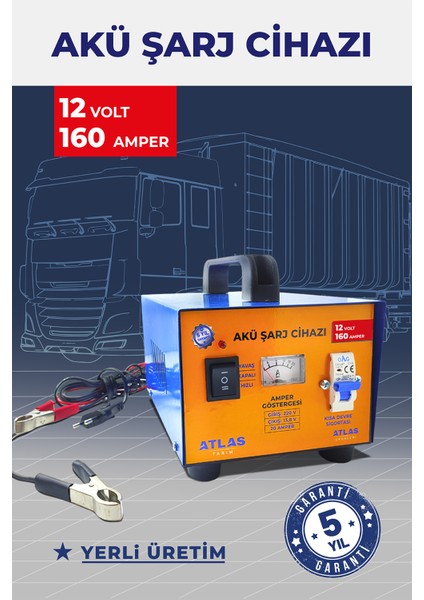 Tır/Kamyon Akü Şarj Cihazı 12 Volt 160 Amper