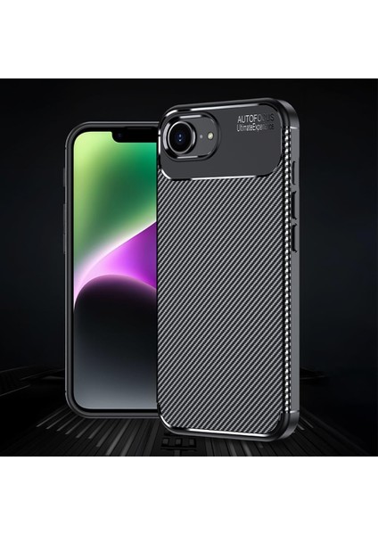 Apple iPhone 16E Kılıf Focus Carbon Silikon Kapak