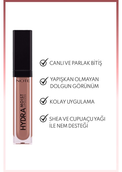 Hydramoist Lipgloss Nemlendirici Dudak Parlatıcısı - 24 smell of coffee - Nude