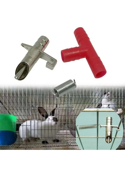 Kemirgen Sulama Sistemi Otomatik Tavşan Su Besleyici Ucu Sulayıcı Suluk Kemirgen Sulama Sistemi 5 Adet modelleri