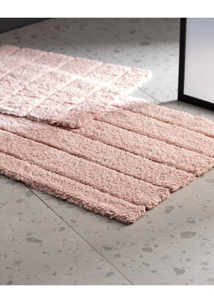 Serre 2'li Pamuklu Banyo Paspası - Pudra fiyatları