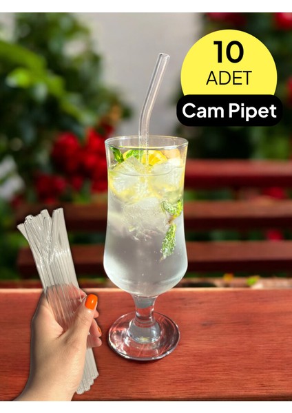 Cam Pipet - Şeffaf ve Eğimli Pipet