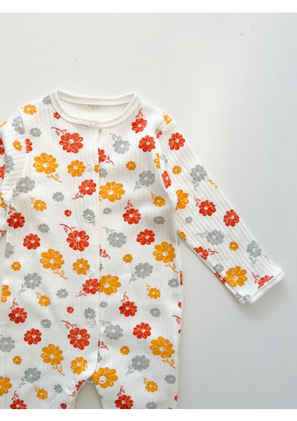 Ebek Desenli Tulum, %100 Pamuk Esnek Raporlu Kumaş, Çıtçıtlı Yenidoğan Bebek Tulum, 3-12 Ay fiyatları