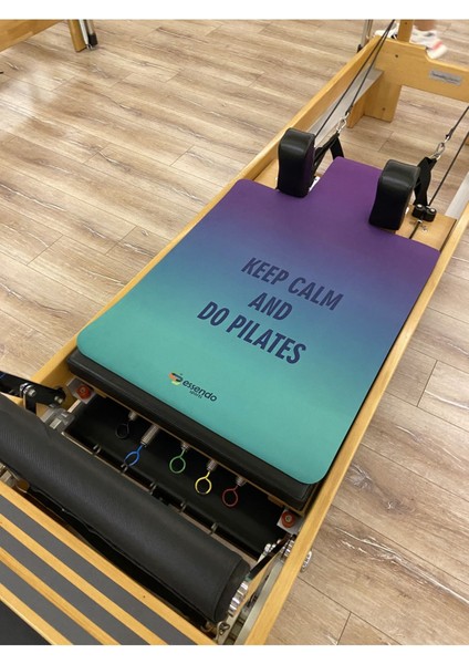 Mor Degrade Sloganlı Pilates Reformer Mat ( Pilates Matı )